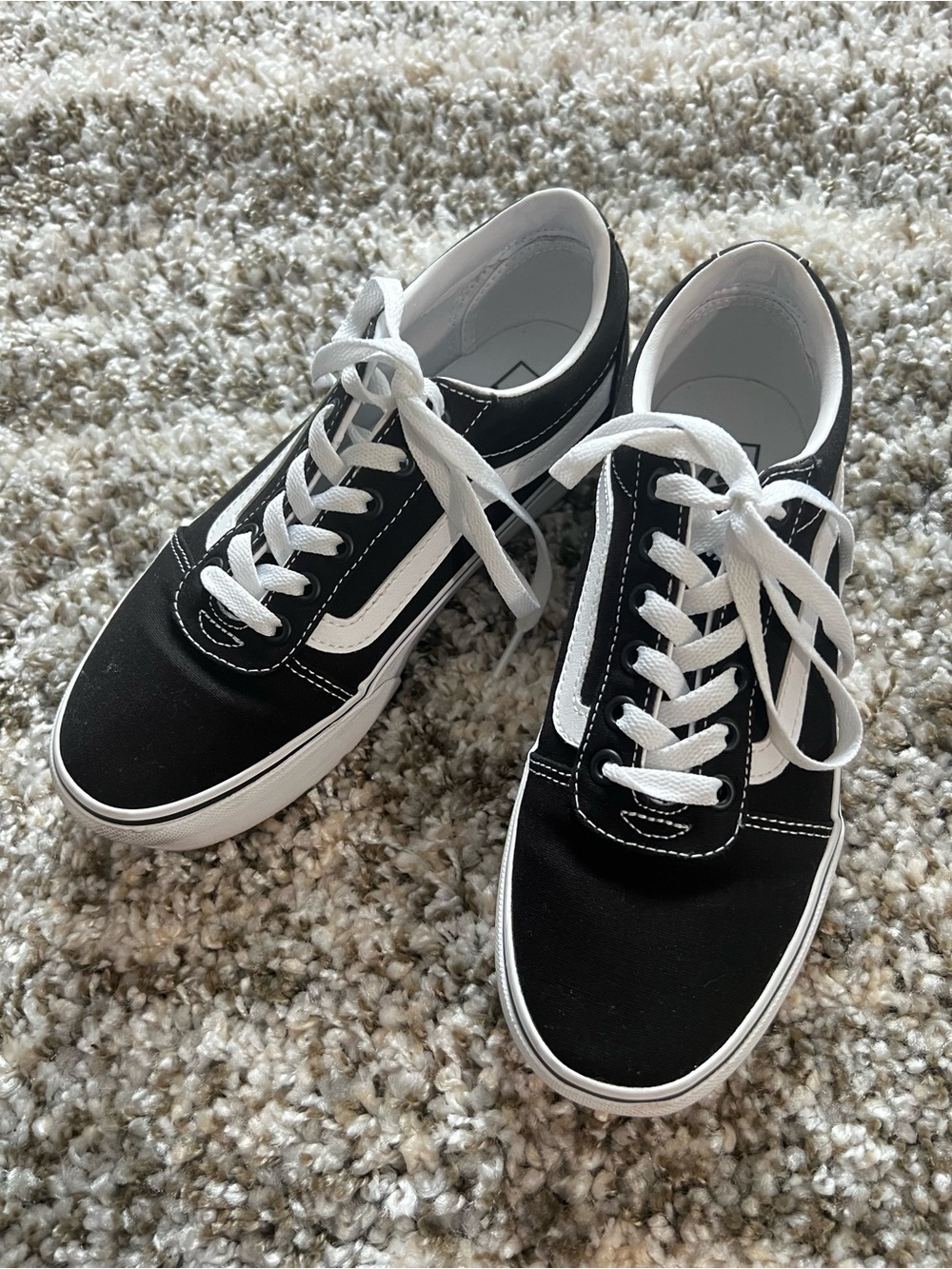 Vans Old Skool Low-Top Sneakers in Black and White